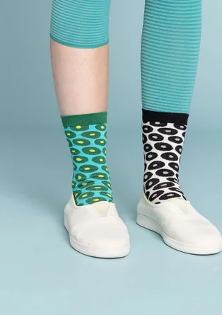 “Billie” socks in organic cotton - aqua green