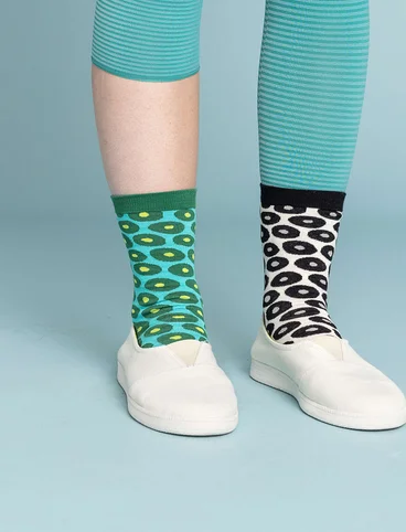 “Billie” socks in organic cotton - aqua green