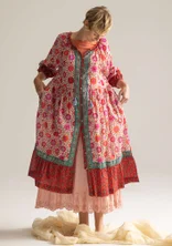 “Suzani” woven dress in organic cotton - Pale powder pink