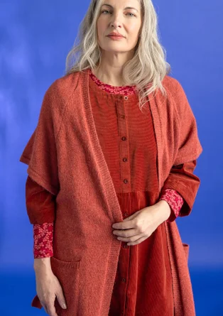 Langstrickjacke aus Alpakagemisch - feige-melange