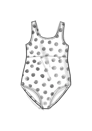 “Sunshine” swimsuit in recycled nylon/spandex - black/patterned