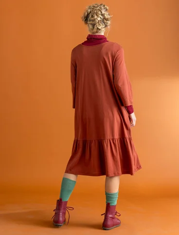 “Tyra” organic cotton/modal jersey dress - rust