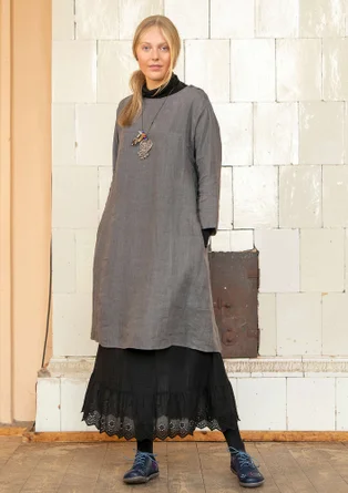 Robe en lin tiss�é - graphite