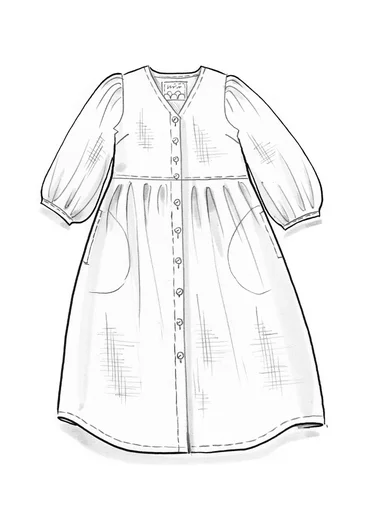 Vävd klänning i lin - blå lotus