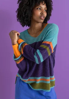 Alpaca blend sweater - multicoloured