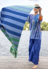 “Suiheisen” organic cotton hallway mat - sea blue