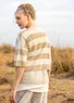 Cardigan in linen/recycled cotton. (feather/natural S)