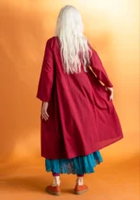 Woven “Hedda” dress in organic cotton - pomegranate