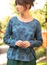 “Sabrina” top in organic cotton (light indigo XS)