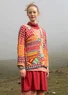 Strickjacke „Bhutan“ aus Bio-/Recycling-Baumwolle (moosbeere S)