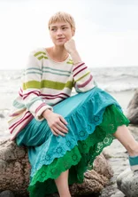 “Edna” Bästis sweater in recycled cotton - multicoloured/striped