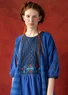 “Sofia” woven organic cotton dress (blue butterfly XS)