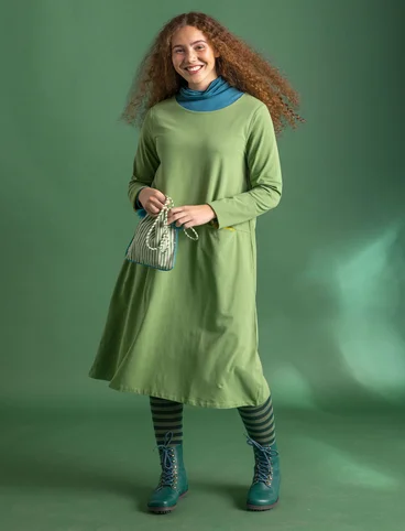 Tricot jurk "Stella" van biologisch katoen/elastaan - koriander