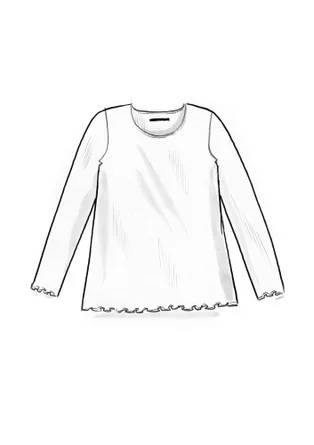 Jersey top in organic cotton - ecru