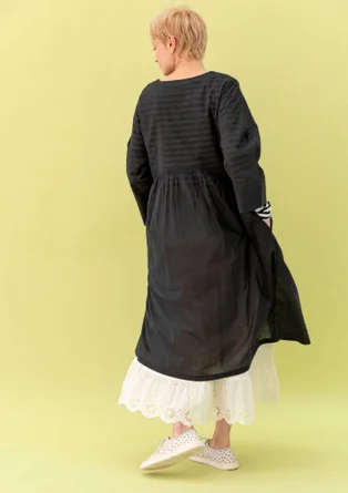 “Agnes” woven organic cotton dress - black