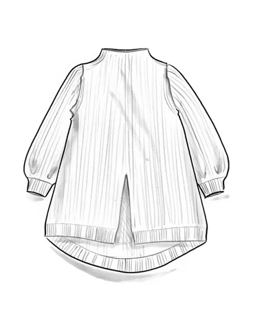 Stickad tunika i ull/jakmix - ljusgrå melange