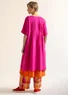 “Seraj” woven linen dress (pink begonia XXL)