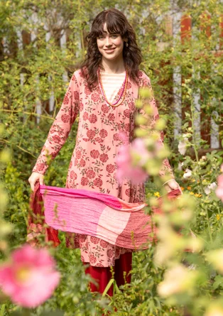 “Sabrina” organic cotton jersey dress - pink salmon