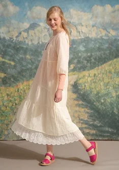 “Duha” woven organic cotton dress - ecru