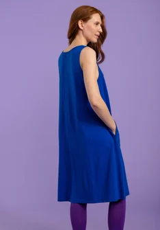 Jersey dress in organic cotton/modal - klein blue