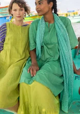 “Bow” shawl in organic cotton - malachite