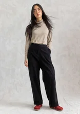 “Rime” corduroy pants in organic cotton - black