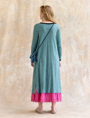Robe "Ada" en jersey de lyocell/élasthanne - vert lagon/motif