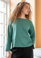 Solid-colour, organic cotton top - artemisia