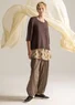 “Amina” woven organic cotton trousers (ash grey S)