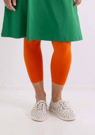 Solid-colored leggings in recycled nylon - rosehip