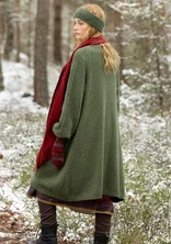 “Canada” long cardigan in an alpaca blend - pine/melange