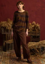 “Fields” patterned top in cotton/modal - chestnut