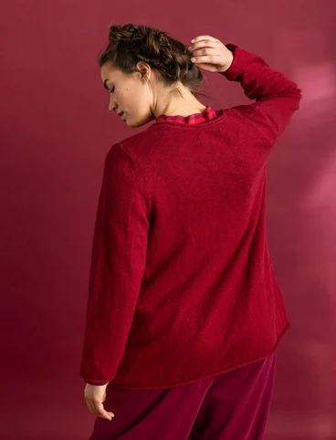 Bästis sweater in organic cotton - pomegranate