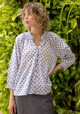 “Neela” woven organic cotton blouse - brilliant blue