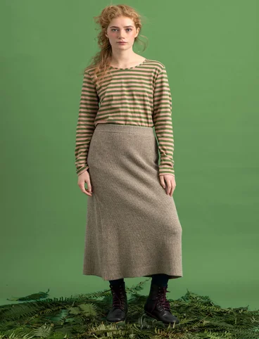 Lambswool blend skirt - dark natural melange