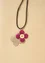 “Ulla” necklace in silver (cerise One Size)