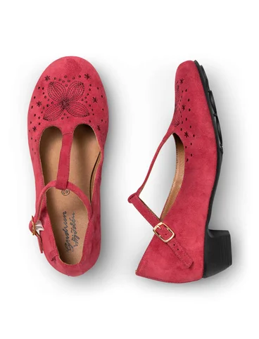Chaussures de danse "Félicité" en suède - hibiscus foncé