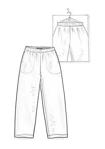 “Nora” organic cotton/recycled polyester velour trousers - indigogrn