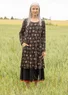 “Star” organic cotton jersey dress (black S)