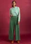 Organic cotton/recycled polyester velour trousers (sea green XL)