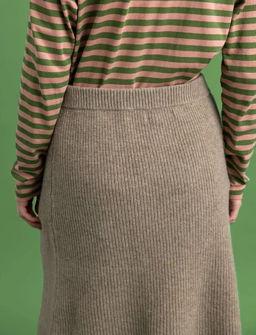 Lambswool blend skirt - dark natural melange