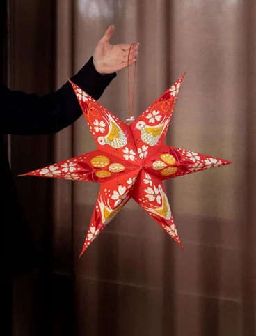 “Baluns” paper Christmas star - lava red