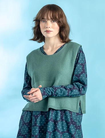 Wool/organic cotton knit waistcoat - artemisia