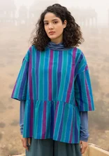 “Akira” blouse in organic cotton - light indigo