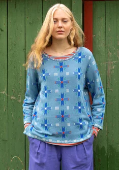 “Bunge” sweater in organic and recycled cotton - light indigo