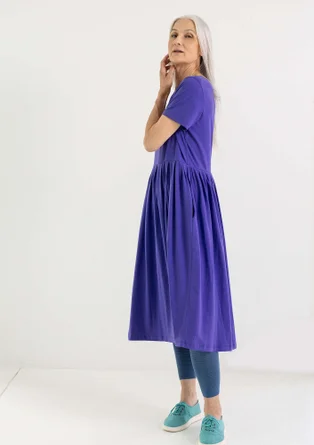 “June” jersey dress in organic cotton - amethyst