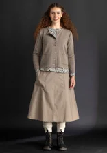 Woven organic cotton twill skirt - mole