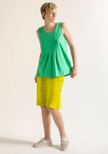 Jersey tank top in organic cotton - lotus green