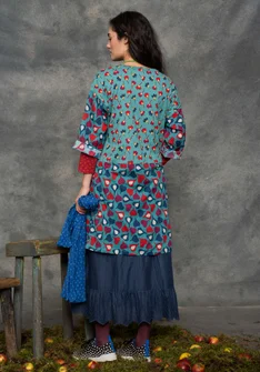 Kleid „Olivia“ aus Öko-Baumwolle/Recycling-Baumwolle - aqua