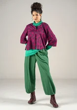 Woven “Olivia” puff pants in organic cotton - green sea glass